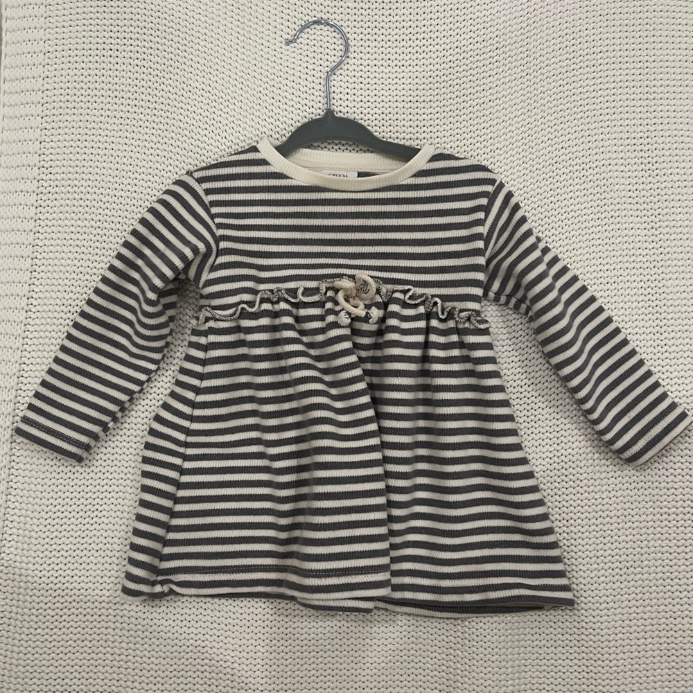 Zara striped knit dress 3-6 months